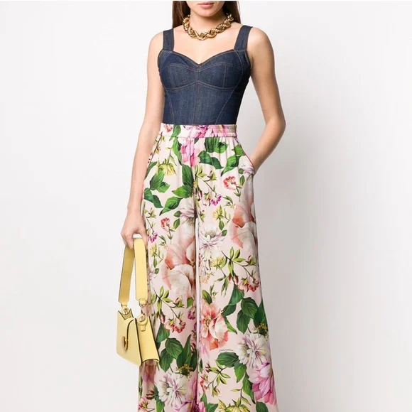 Dolce and Gabbana cropped denim corset top - Picture 2 of 8